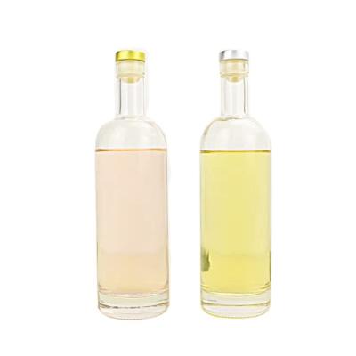 China Wholesale 200ml 375ml 500ml 750ml 1000ml Beverage Clear Glass Bottles Packaging For Liquor Vodka Wine for sale