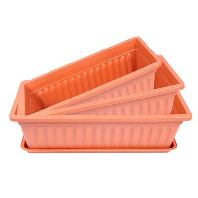 China Rectangle Durable Material Saucer Reasonable Prices Plastic Flower Pot Tray For Plant for sale