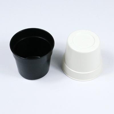 China Durable Material Various Size Customized Black Color Plastic Flower Pot for sale