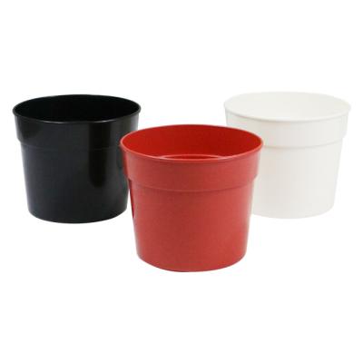 China Durable Material Plastic Plastic Flower Pot Industry Round Plastic Thickened White Pot Seedling Pot for sale