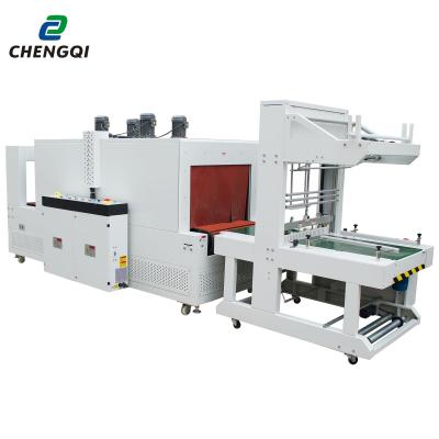 China Fully Automatic Straight Feeding CLOTHING Sleeve Sealer With Shrink Tunnel for sale