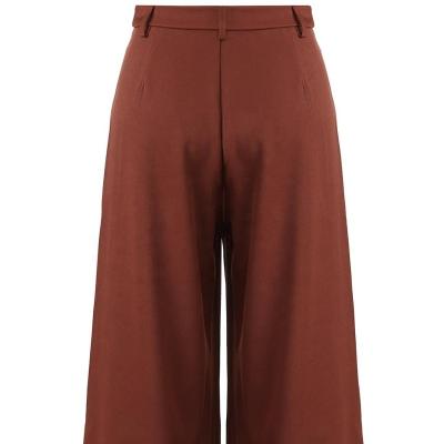 China Anti-Wrinkle Turkish Women's Wrinkle-Resistant Solid Color Casual Loose Wide Leg Pants Pull On Pants Supler for sale