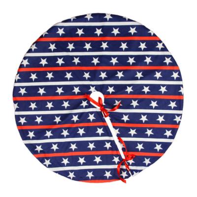 China American Independence Day New Home Decor 90cm Design Fabric Star Profile Ornaments Lower American Independence Day Tree Skirt Christmas Tree Decor Supplies for sale