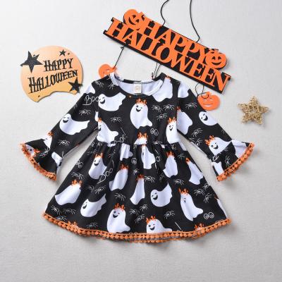 China The Children's Place Viable Girl and Toddler Halloween Glow Skater Dress Child Cartoon Print Skirt Outfit Spooky Dress for sale