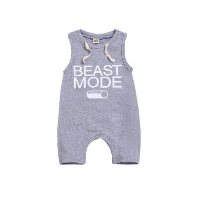 China Comfotable Baby Boy Overalls Fashion Beast Romper Outfit Newborn Infant Sleeveless Clothes for sale