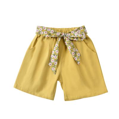 China 2022 Top Selling Breathable Toddlers Belt Kids Flower Cotton Baby Clothes Sets Kids Ruffle Summer Girls Abbreviations for sale