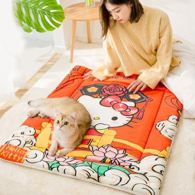 China Waterproof Dogs and Cats Cushion Pet Blankets Soft Plush Mat Sleeping Waterproof Mat for sale