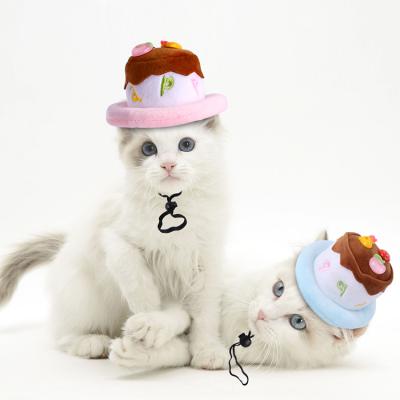 China 2021 Fashion New Products Fashion Cat Dog Headwear Halloween Hat Cake Cat Party Funny Headwear Funny Pet Supplies for sale