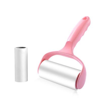 China Travel Stored Carry Eco-Friendly Sticky Dust Remover Clothes Mini Lint Roller Pet Hair Remover Roller Fiber for sale