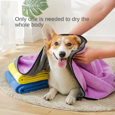 China Cat And Dog Bath Sustainable Quick-Drying Towel Pet Bathrobe Super Absorbent for sale