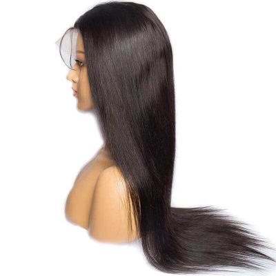 China 100% Original 200% Full Lace Front Human Hair Wig 360 100 Density Kinky Thick Smooth Soft Kinky Natural Black Water Wave Wig for sale