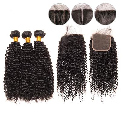 China 100% Unprocessed Human Hair Bundles Wholesale Sellers Grade 10A Virgin Hair 10-28 Inch Bundles+4x4 Lace Closure Brazilian Hair Bundles for sale