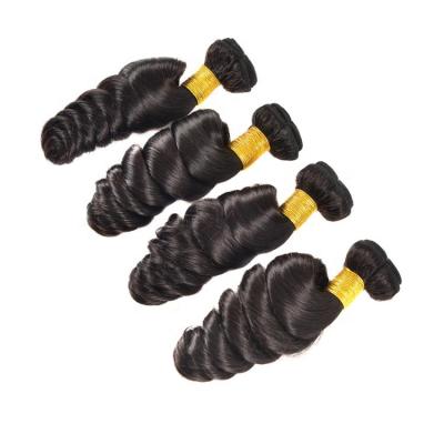 China Wholesale 1B Wave Hair Weave 10A Virgin Brazilian Loose Wave Hair Bundles Raw Loose Grade Brazilian Hair Bundle For Black Woman for sale