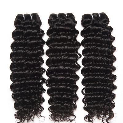 China Wholesale Unprocessed Deep Wave Hair Bundles 28 Inch 100% Virgin Brazilian Deep Wave Hair Bundles With Closure for sale