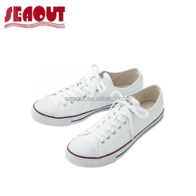 China 2018 Wholesale Plain Popular Design Turkey Lace Up White Canvas Shoes Without Brand for sale