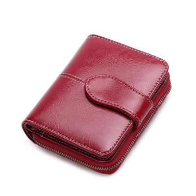 China RFID Customize Design Wallet Women Fashion Wonder Genuine Leather Small Purse for sale