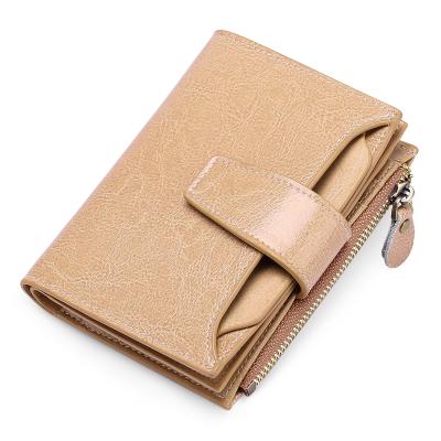 China RFID Women Wallets Wallets Low MOQ Price Factory Small Short Purse Wholesale Cheap Design Coin Purse for sale