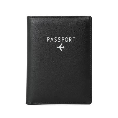 China RFID Travel Passport Folder Wallet With Customize Logo Passport Cover Genuine Leather Holder for sale