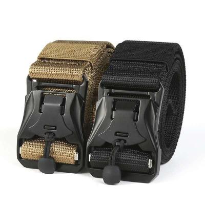 China Special forces army male fan on duty training belt nylon multifunctional magnetic buckle quick release pants tactical belt for sale