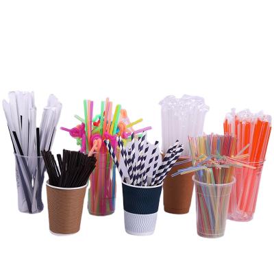 China Plastic Material Disposable Custom Disposable Straw For Bubble Tea for sale