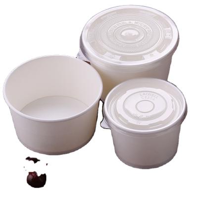 China Factory Custom Printed Disposable Porcelain 12oz 400ml Small Size Disposable Paper Bowl For Snack for sale