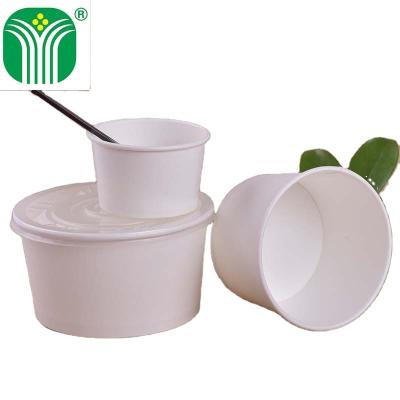 China Biodegradable Biodegradable Paper Disposable Manufactured Pla Coated Kraft Paper Soup Bowl 10oz PLA Custom Soup Bowl for sale