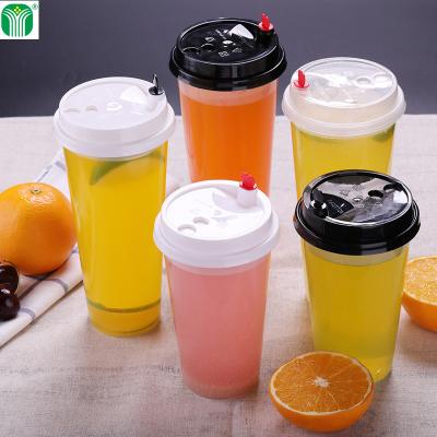 China Biodegradable Custom Heat Resistant Disposable Plastic Cup Stocked Eco-Friendly Disposable Logo Printing 24oz Injection Molding For Hot Tea for sale