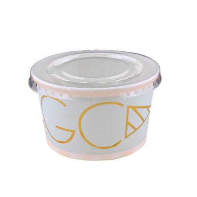 China Disposable Custom Logo Printed 7oz Yogurt Disposable Paper Cup for sale