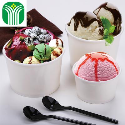 China Disposable 26oz Ice Cream Disposable Paper Containers With Paper Lid for sale