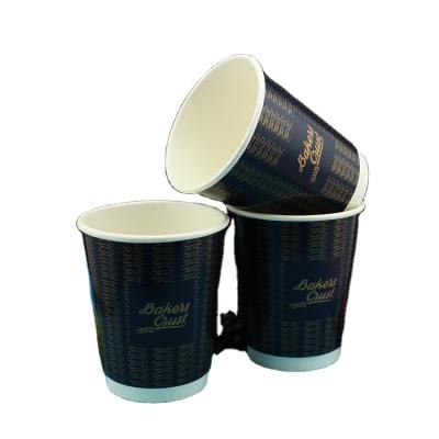 China China Disposable Factory Custom Logo Printed 260ml 9oz Double Wall Paper Disposable Coffee Cup for sale