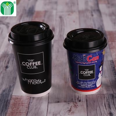 China Custom Disposable Double Wall Coffee Disposable Recycled Hot Drink Paper Cup for sale