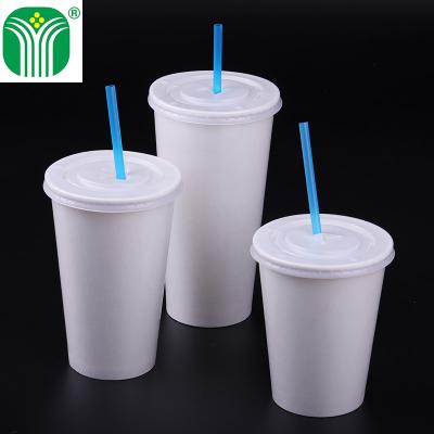 China Disposable Custom Double PE Coated Paper Material Disposable Cold Drink Cup for sale