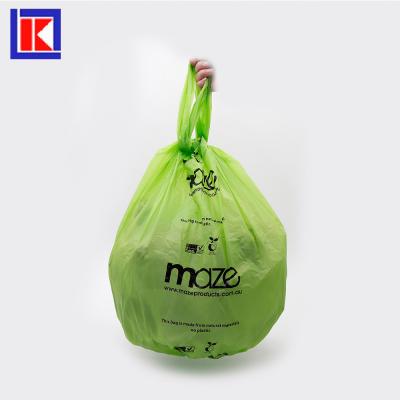 China 100% Disposable Plant Based Natural Biodegradable Retail Bags Compostable Non Plastic T-Shirt Bags for sale