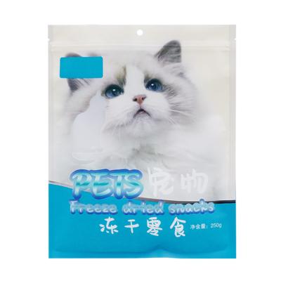 China Original Factory Mini Biodegradable Tear Hole Easy Tear Hole Zip Lock Pouch Pet Cat Snack Packing Bag Moisture Proof for sale