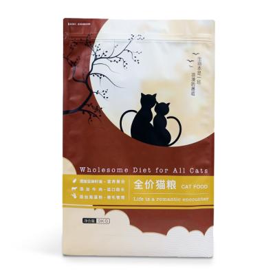 China 9 Kg Aluminum Foil Pet Food Bag Moisture Proof Custom Resealable Cat Printed Bag Cat Food for sale