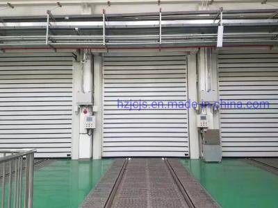 China Aluminum Alloy Fast Rolling up and Shutting Security Grey Garage Door With Remote Control for sale