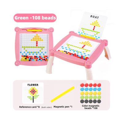 China Early Educational Drawing Travel Toys Pen Dot Color Beads Magpad Board Portable Magnetic Drawing Board Toy for sale