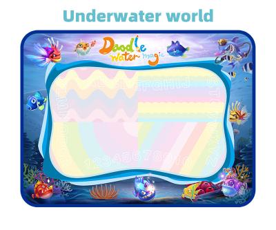 China Large Reusable Wholesale Kids Doodle Mats Reusable Color Painting Blanket Water Magic Canvas Drawing Toy for sale