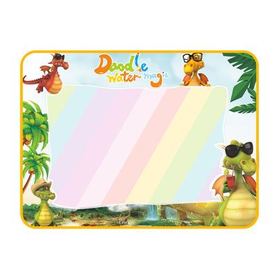 China Popular Reusable Water Canvas Drawing Mat Colorful Painting Set Magic Doodle Pattern Cartoon Kids Gift Toy for sale