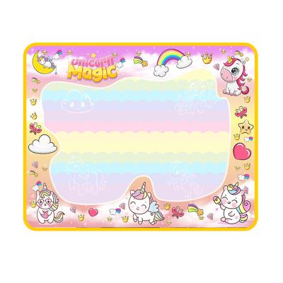 China Reusable Early Education Reusable Kids Doodle Mats Painting Blanket Colorful Magic Water Canvas Drawing Toy for sale