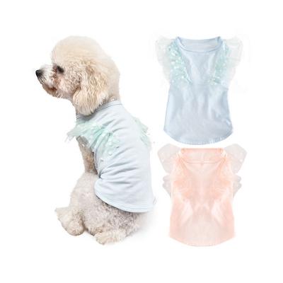 China Summer Viable Breathable Anti-bacteria Cloth Pet Clothing Cat Dog Comfortable T-shirt for sale