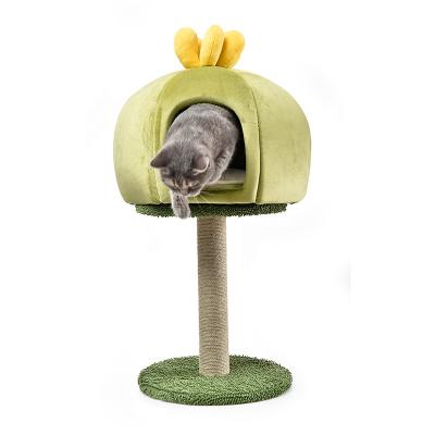 China New Design Sustainable Sustainable Cacti Series Removable Pet Cat Scratcher Petstar Sisial Cactus Bed Tree Post for sale