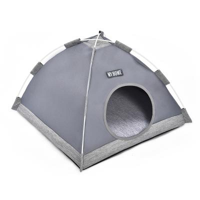 China Travel Petstar Summer Outdoor Self Cloth Cat Dog Pet Teepee Bed Cooling Tent for sale