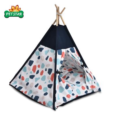 China Detachable Comfy Puppy Cat Kitty Pet Tent Teepee Bed Dog Pet Star Pet Tribe Viable Terrazzo Series for sale