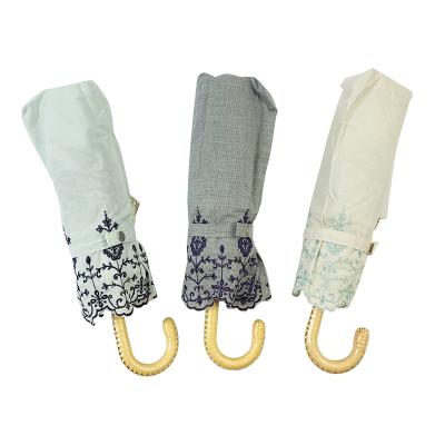 China Amazon ins Umbrella Protection Folding Umbrellar Lace Transient Umbrella 3 UV Blocks UV Reduction Times Over 99% for sale