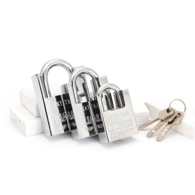 China Iron Factory Wholesale Chrome / Nickel Plated Full Padlock Shackle Half Padlock Key Paddle 40 Mm for sale