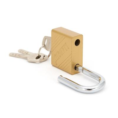 China Best Cheap Iron Porcelain Padlock Locks Hockey Padlock 70mm Short Shackle Vane Key Imitate Brass Padlock for sale