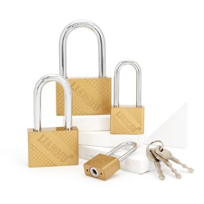 China Iron Makers Point Sell High Security 30mm Long Shackle Square Shape To Mimic Brass Padlock for sale