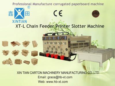 China Chain Feeding Corrugated Box Making Machines With Pneumatic Brake for sale