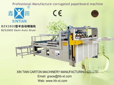 China Carton Box Folder Gluer Machine Semi-Auto For Corrugated Paper for sale